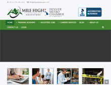 Tablet Screenshot of milehighadjusters.com